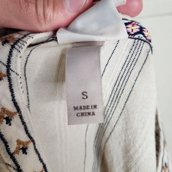 Knox Rose Boho Embroidered Prairie Midi Dress Cottagecore Small Peasant Prairie - Picture 7 of 10